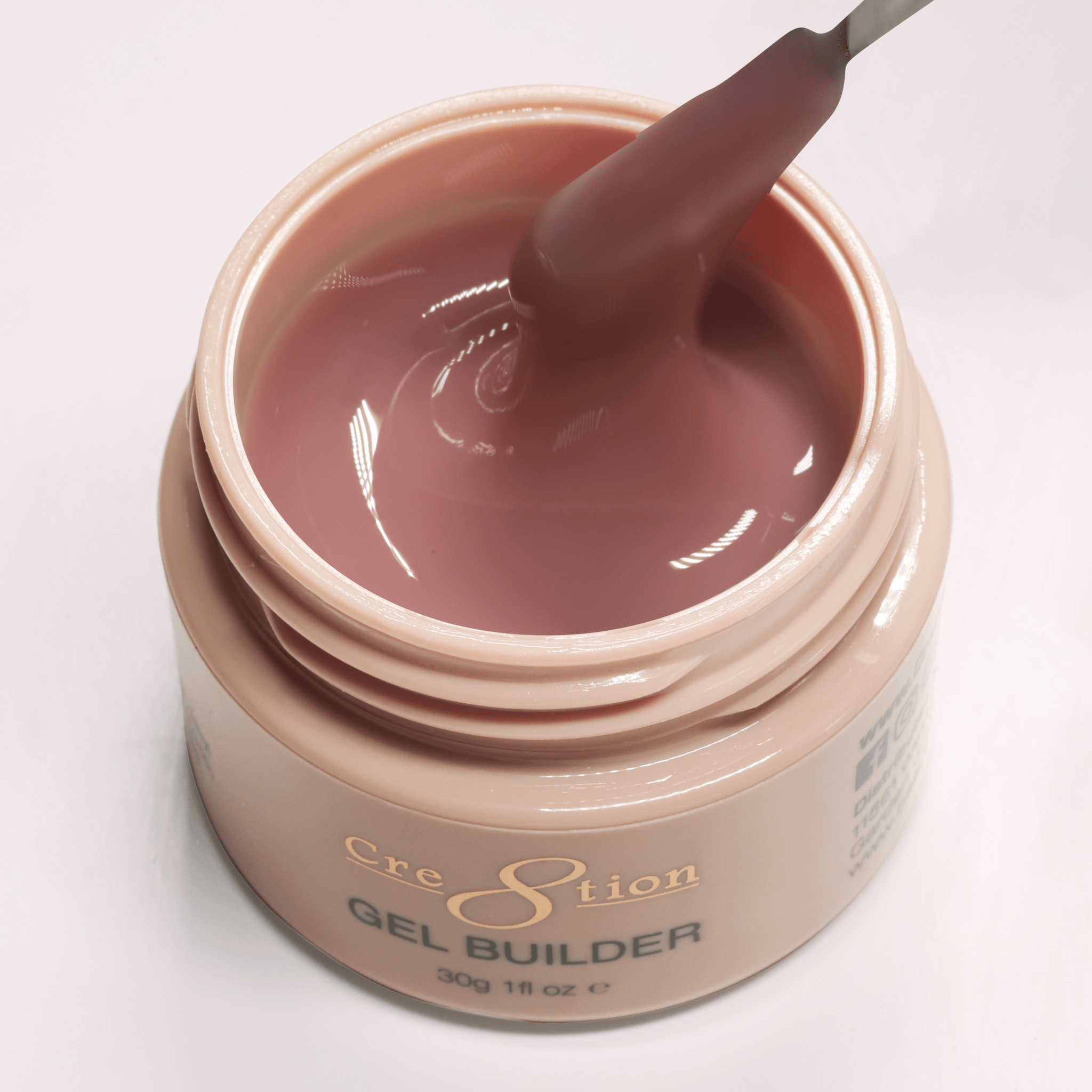 Cre8tion Overlay/Builder Gel in Jar 1oz - Hema Free/TPO Free - Low Heat - 16 Smoky Cocoa Velvet