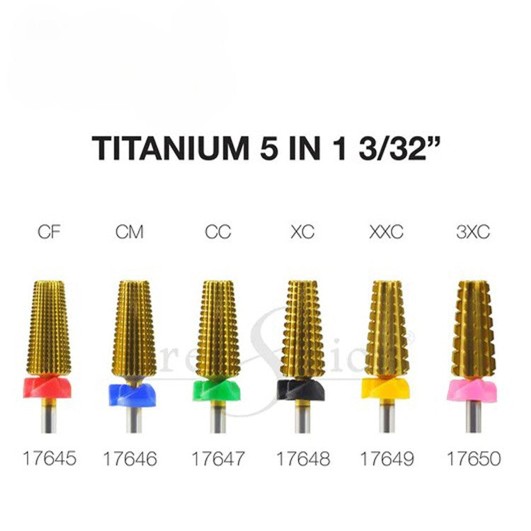Cre8tion Titanium 5 in 1 Nail Filing Bit 3/32"