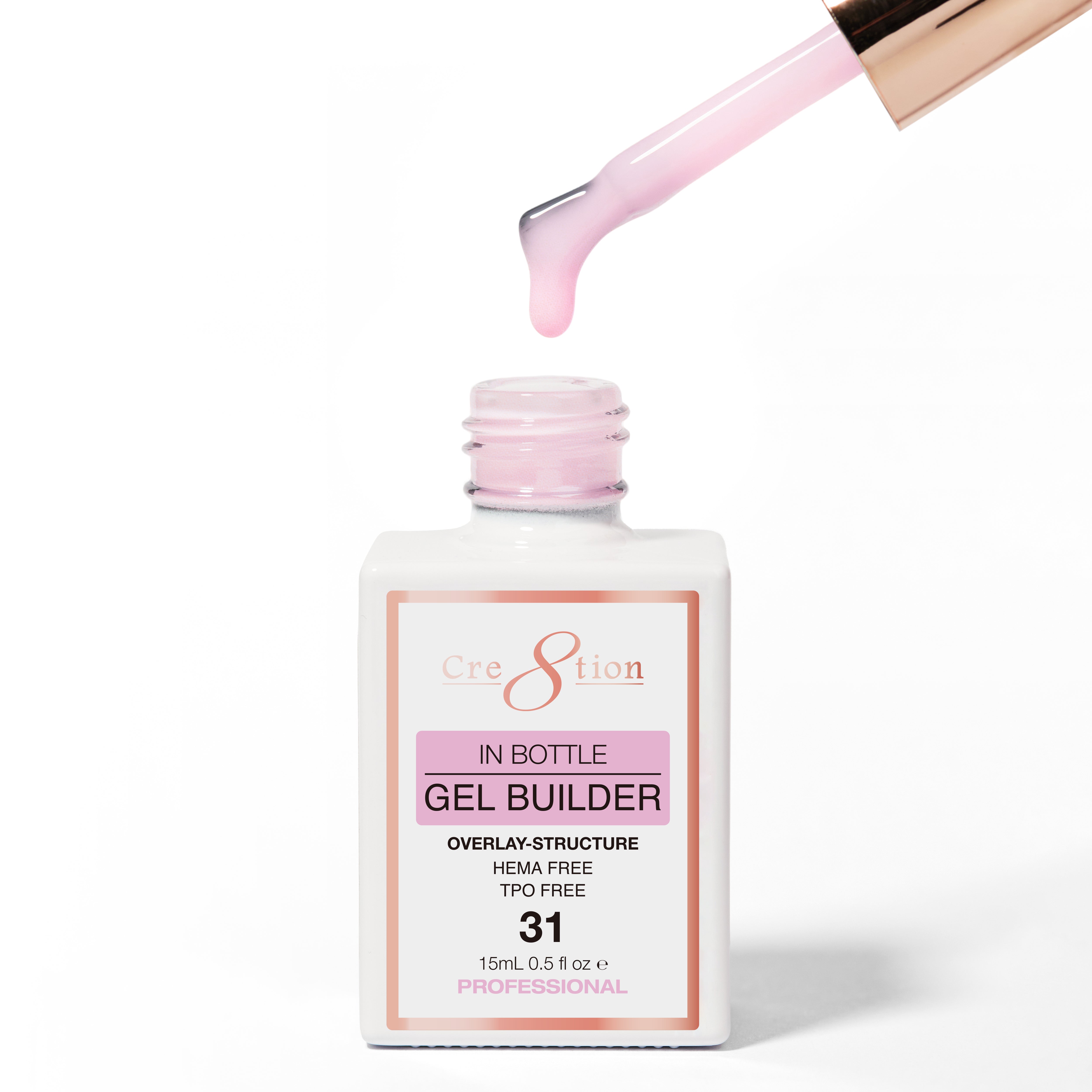 Cre8tion Gel Collection - Overlay/ Brush on Builder 0.5oz 31 Vanilla Rose Tea