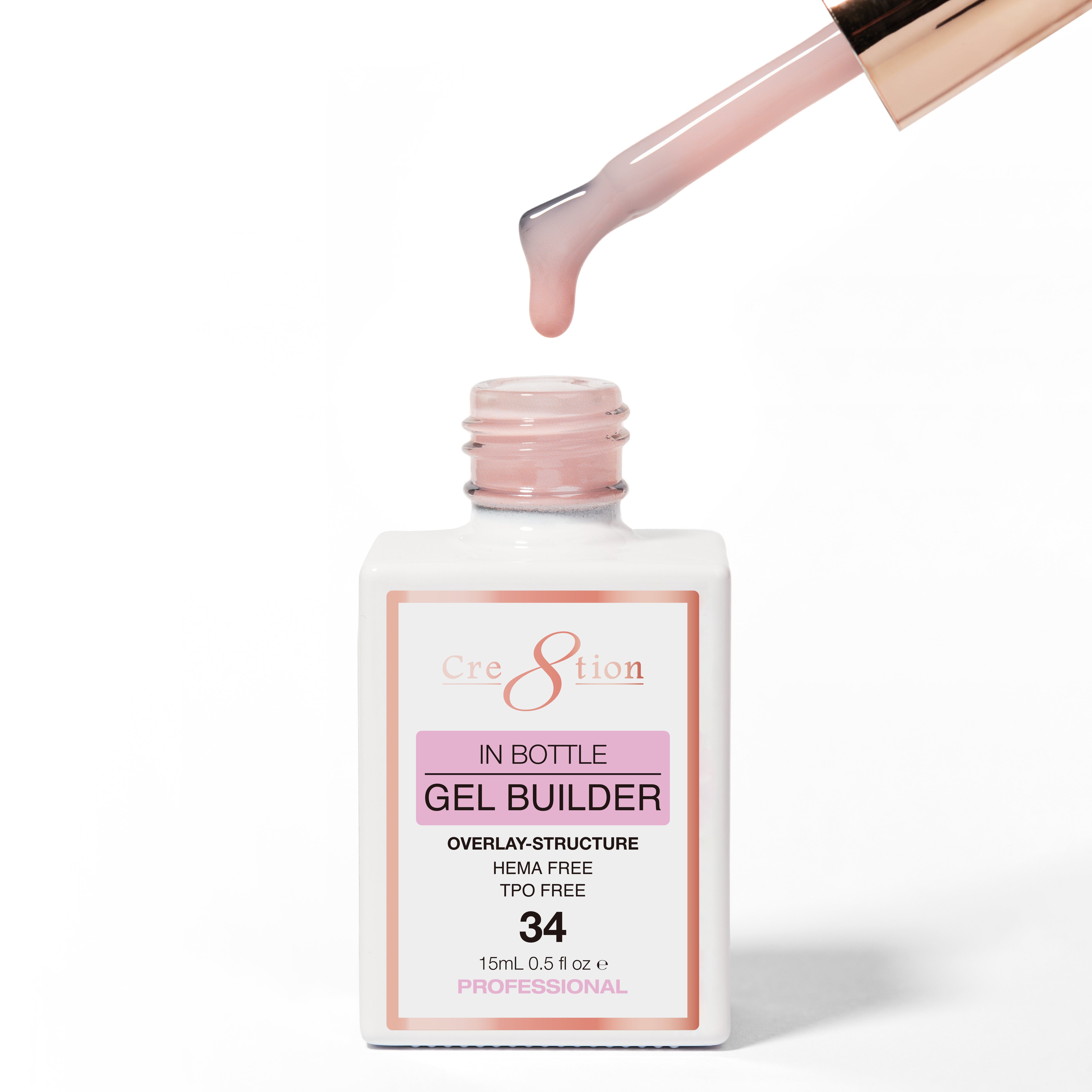Cre8tion Gel Collection - Overlay/ Brush on Builder 0.5oz 34 Fresh Macarons