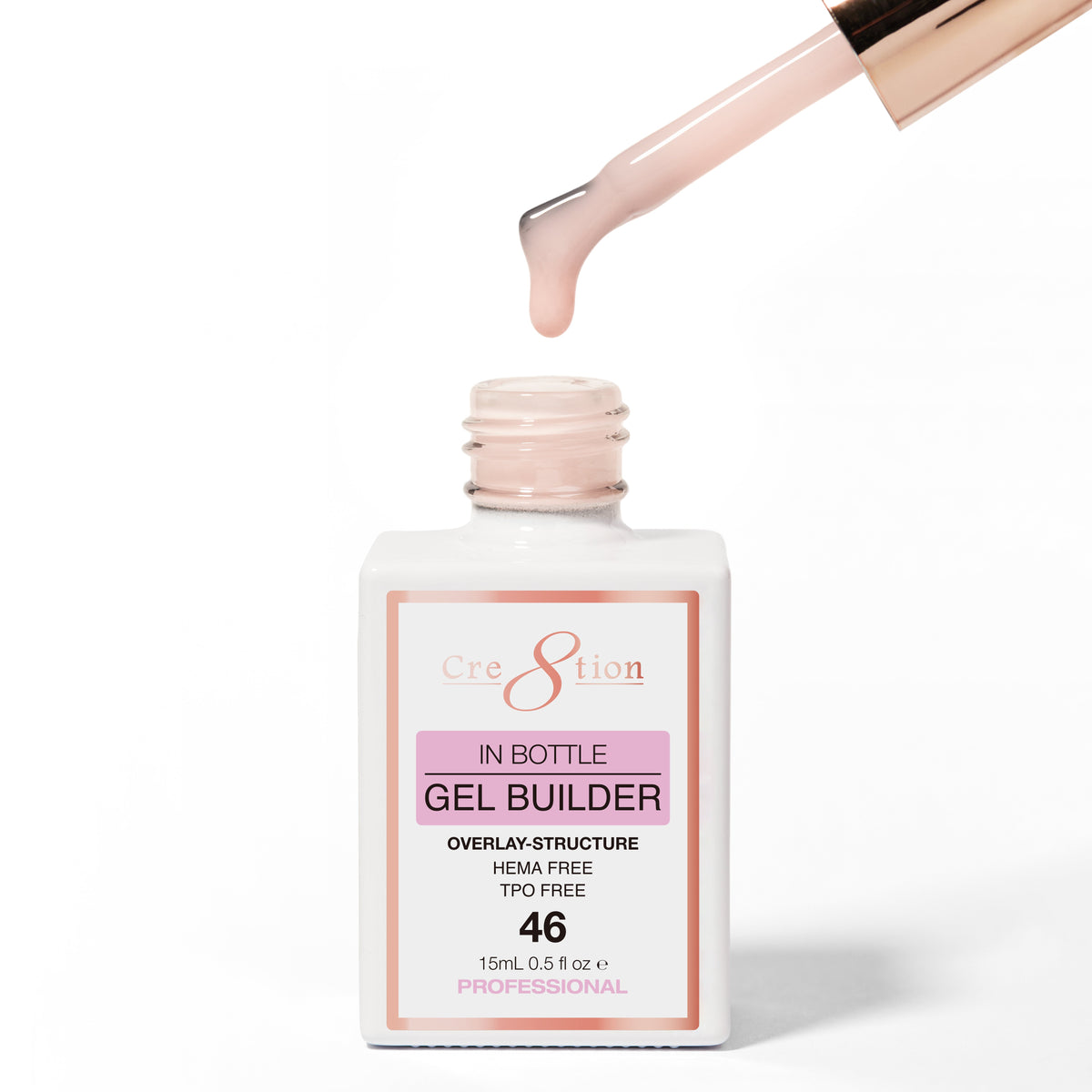 Cre8tion Gel Collection - Overlay/ Brush on Builder 0.5oz 46 Touch of Light