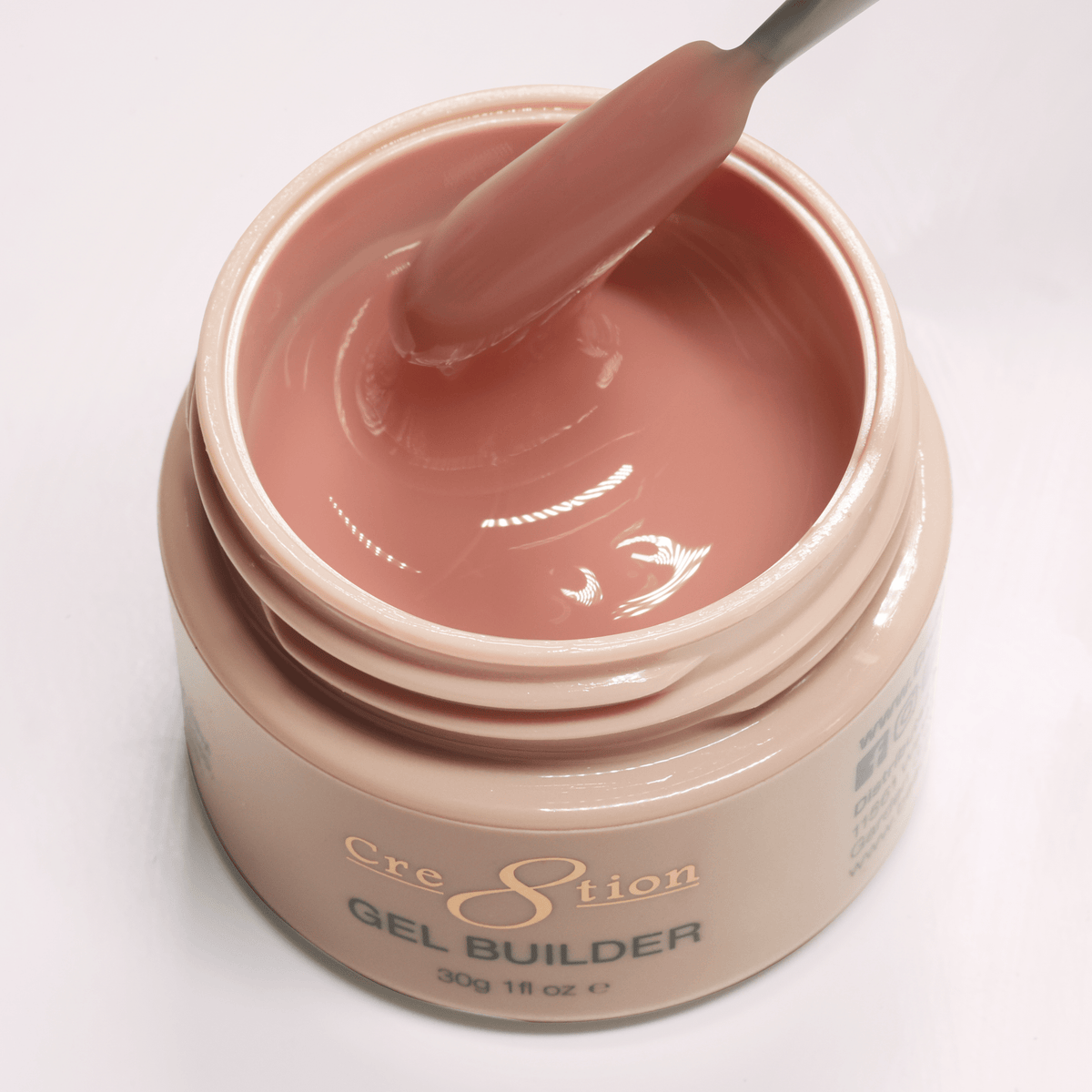 Cre8tion Overlay/Builder Gel in Jar 1oz - Hema Free/TPO Free - Low Heat - 14 Intense Coral