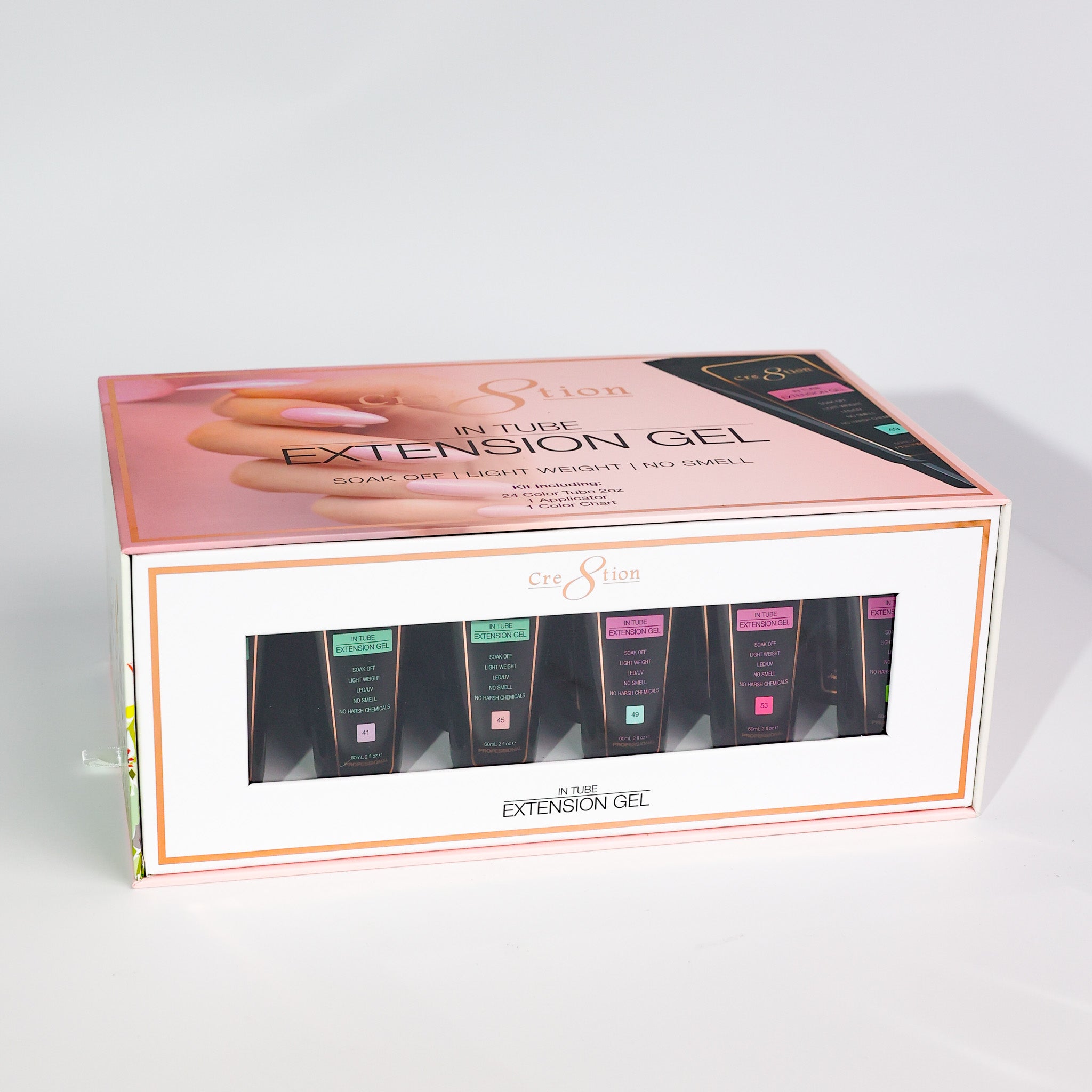 Cre8tion Poly Gel-Extension Gel Kit In Tube 2oz - Spring - Summer Collection