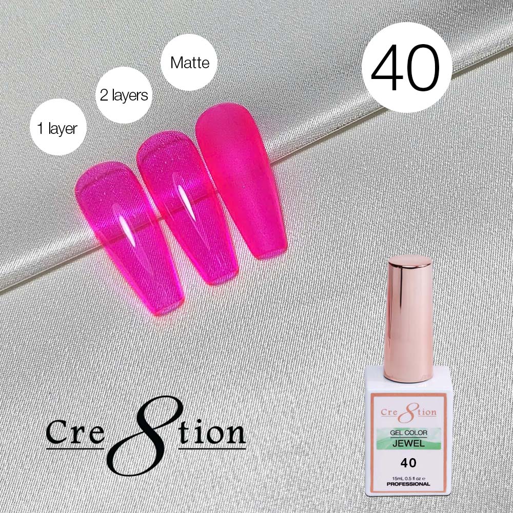 Cre8tion Soak Off Gel 0.5oz G40 - Jewel Collection