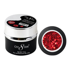 Cre8tion Signature Designer Gel 7.5 g - 0.26oz A07 Red Glitter